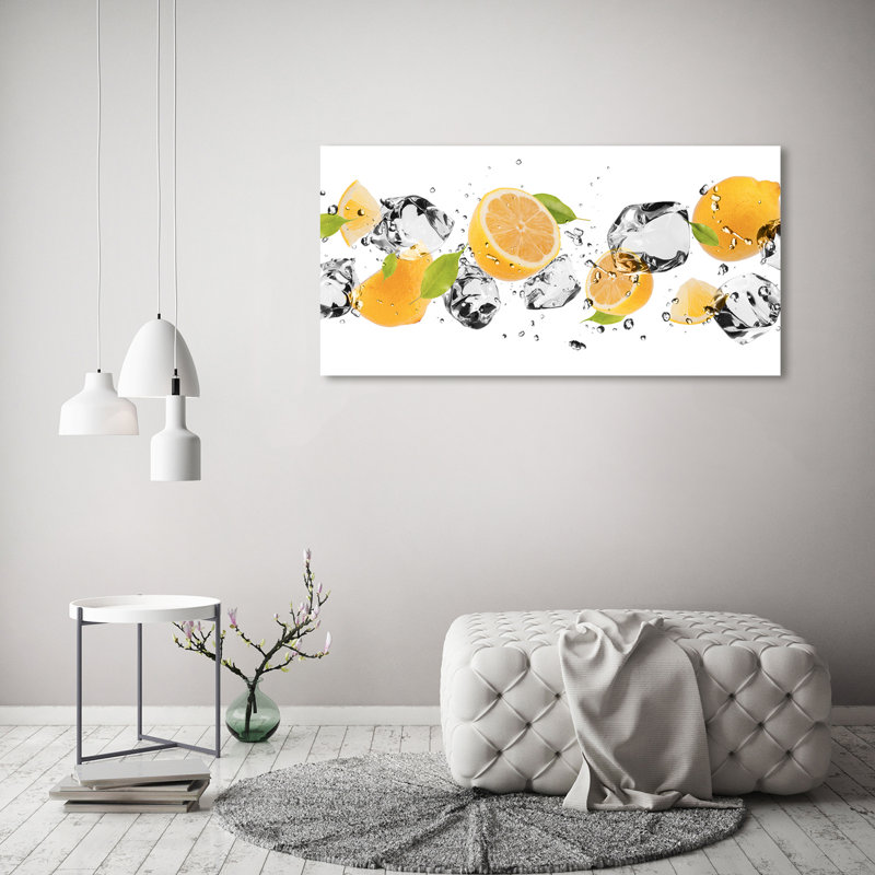Lemon And Water - Wrapped Canvas Print