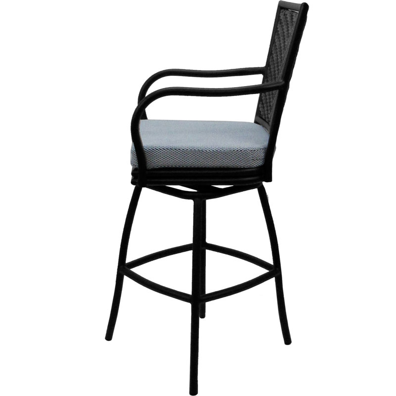 Bleu - tabouret de bar noir, Bleu, Noir