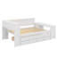 Full-Size Daybed With Drawers, Trundle Bed, Charging Spot, LED Lights, Workstation, And Storage Unit-1047868341