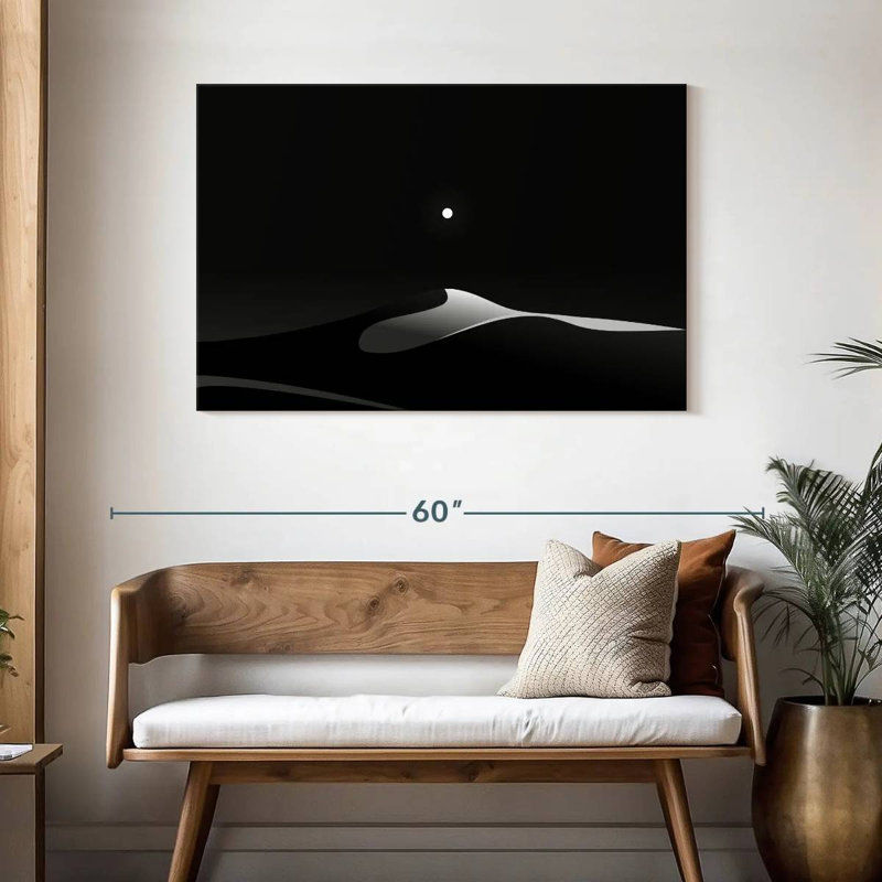 Alvord, désert noir clair de lune, H 30 po x l 45 po