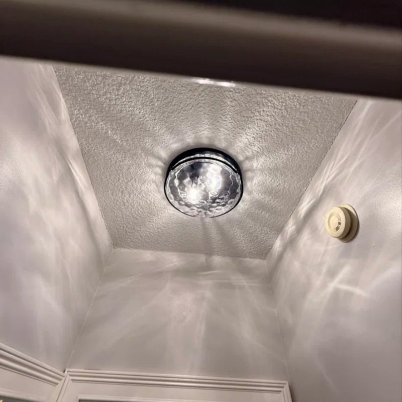 2-light Clear Hammered Glass Flush Mount, Matte Black