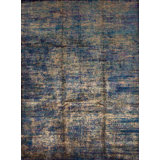 Silk Area Rug in Blue