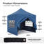 L 10 pi. x 10 pi Auvent escamotable avec protection solaire UPF50 + et sac à roulettes-113725766