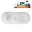 Baignoire autoportante 67 po et plateau autoportant 67 po Streamline-101310166