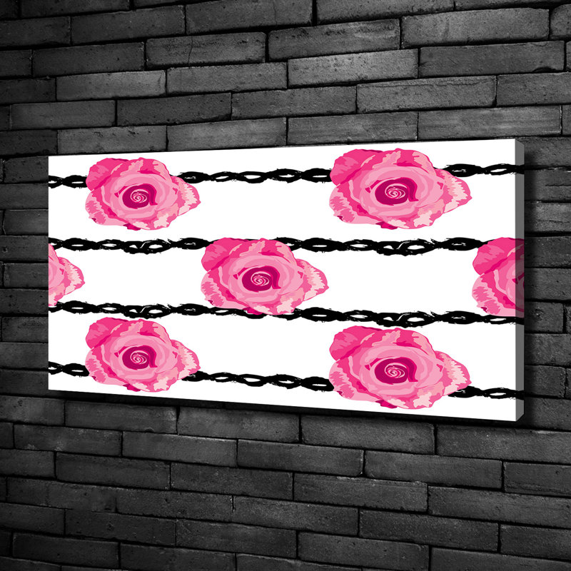 Roses 1 Piece Wrapped Canvas Wall Art