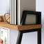 Bureau d'ordinateur moderne avec huche, finition brune