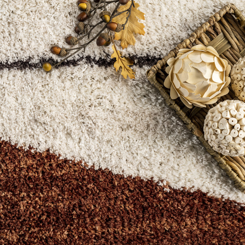 Shaggy Diamond Tassel Area Rug, Rectangle 8'10" x 12'8"
