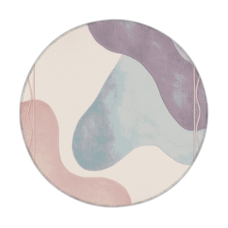 Dewdrop Pools Indoor And Outdoor Area Rug, Round 5'
