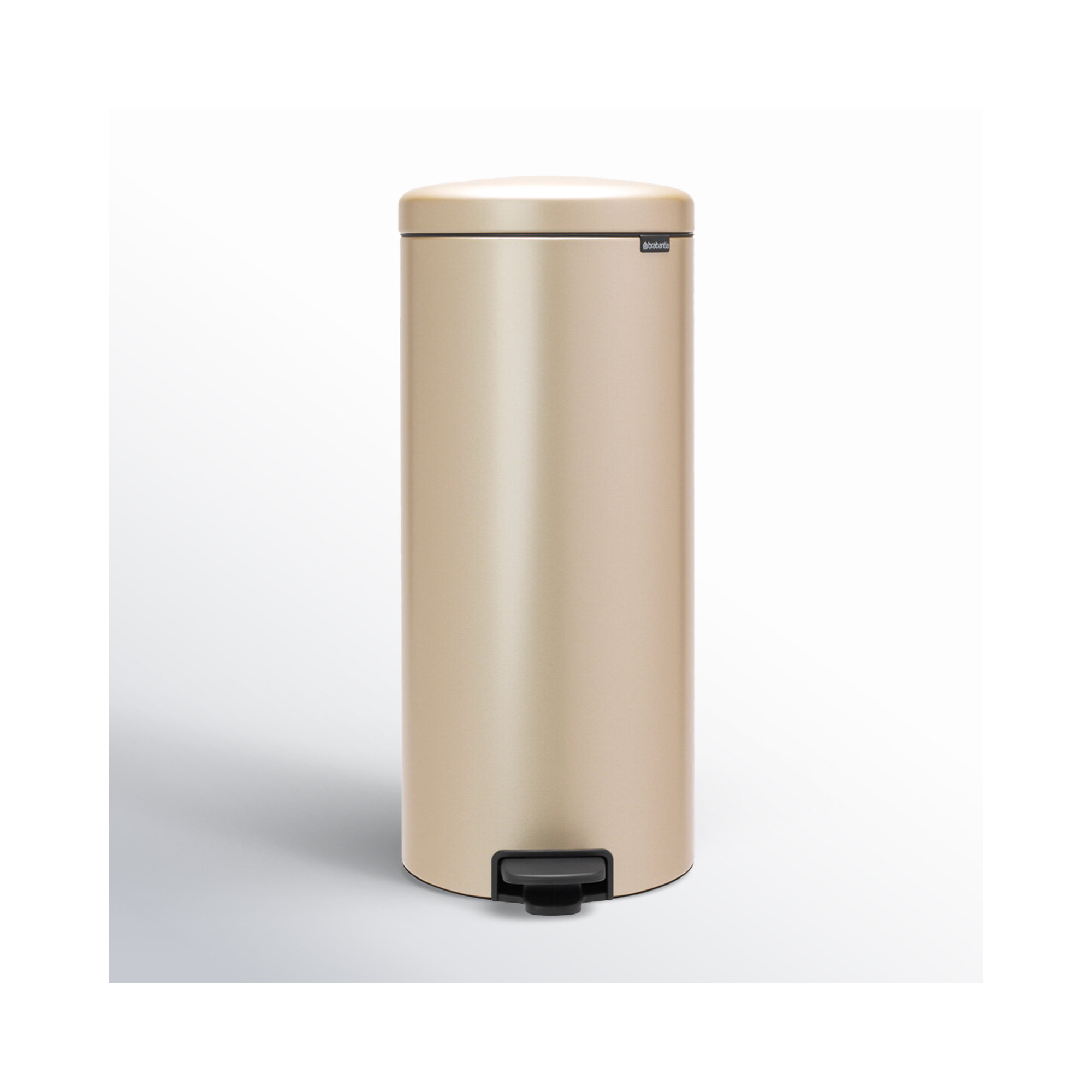 Brabantia NewIcon Step On Trash Can, 8 Gallon (30 Liter), Metallic Gold