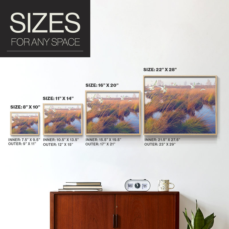 Marshland Hues II - Reproduction encadrée - Restickable, H 8 po x l 10 po, Naturel