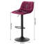 Peake Upholstered Adjustable Height Counter Stool-1276195083