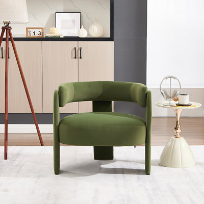 Fauteuil d'appoint en velours pour le salon