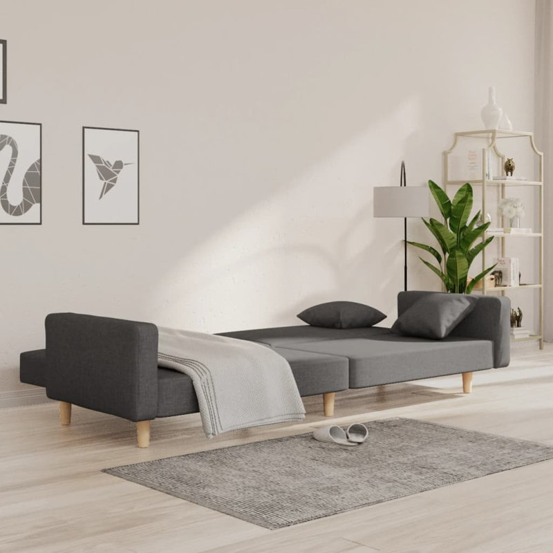 Salka Upholstered 86.6'' Sofa, Dark Gray Fabric