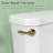 1.28 GPF Elongated Toilet Single Flush Soft Close Toilet 2-piece Seat Included Toilet Gold Handle in White