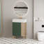 Meuble-lavabo à tablettes ouvertes de 21,6 po - lavabo en céramique, porte à fermeture douce, tablette ouverte à droite, assemblage requis