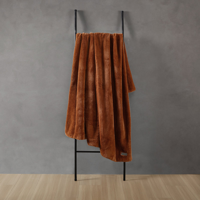 Jeté en fausse fourrure Kenneth Cole, Orange
