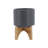 5" Planter W/ Wood Stand-1870097125