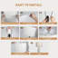 Ensemble de 2 lampes de chevet 23 po, 2 lampes de table en céramique à intensité variable pour tables de chevet, lampes de chambre à coucher de ferme avec minuterie, ampoule DEL incluse