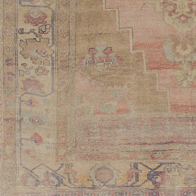 Tapis oriental touffeté à la main beige / corail Houston Lutterworth Houston, Rectangle 2 pi x 3 pi