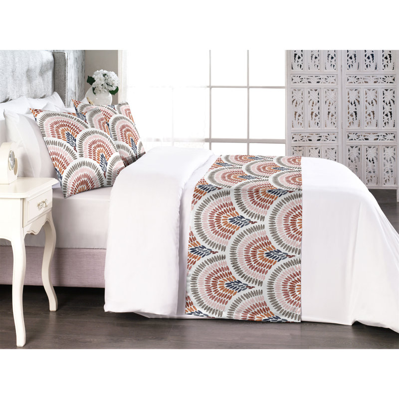Ensemble de chemin de lit Ambesonne Boho Art Minimalist Blossom