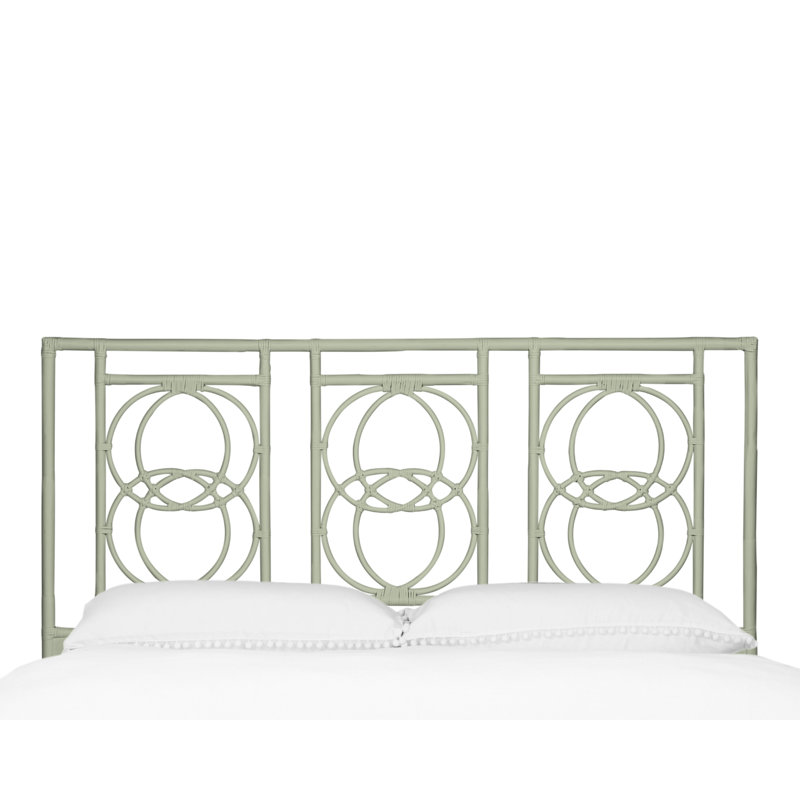 Emilia Open-Frame Headboard, King, Celery Green