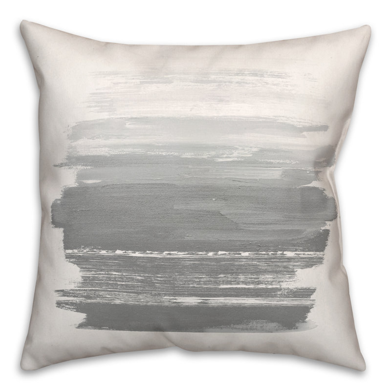 Outdoor Throw Pillow, 16" x 16", Gray