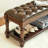 Walnut-colored Modern Style Wood Upholstered Entryway Storage Shoe Bench-111788459