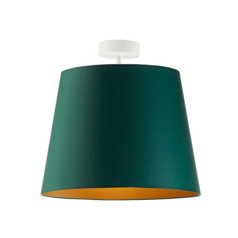Turek Semi Flush Mount, White, Green