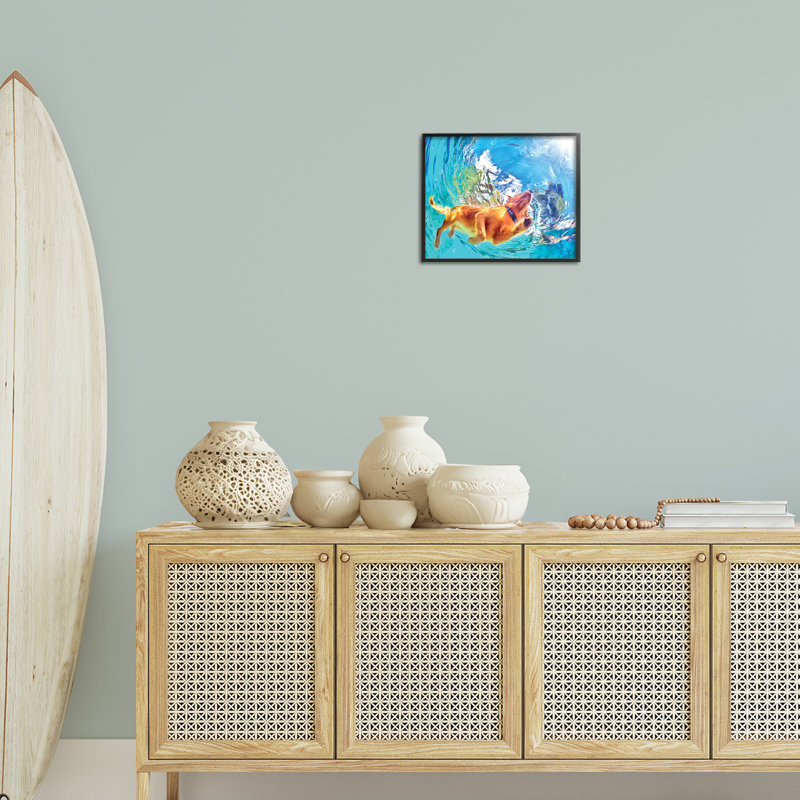 Giclée sous-marine par Masey St. Studios, H 11 po x l 14 po, Giclée encadrée noir minuit