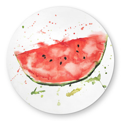 Watermelon Slice - Gastronomy Green Outdoor Area Rug | Home Decor