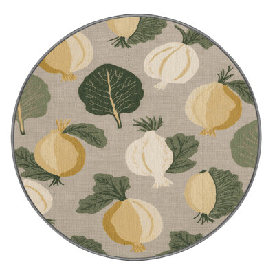 Washable Rutabaga Vegetables Area Rug