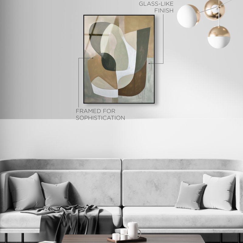 Dreamy Shape Pulse I High-Gloss Frameless Acrylic Glass Wall Art Abstract Print by Oliver Gal, Ready to Hang, 16 x 20