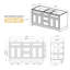 Base de meuble-lavabo double 60 po seulement