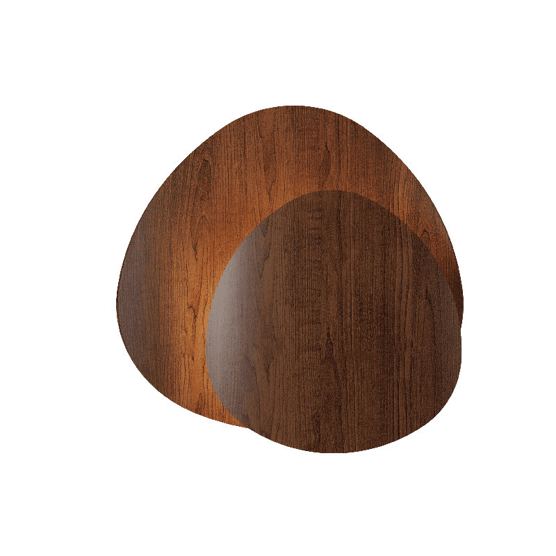 Leaf 1 - Light Flush Mounted Sconce, Imbuia