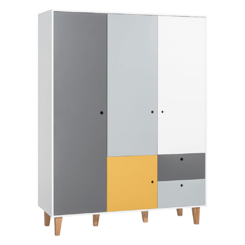 Aleana 3 Door Wardrobe, Saffron