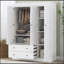 Armoire polyvalente à 3 volets avec 2 tiroirs pour un rangement spacieux