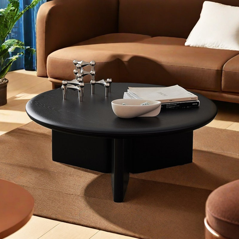 Table basse ronde en chêne