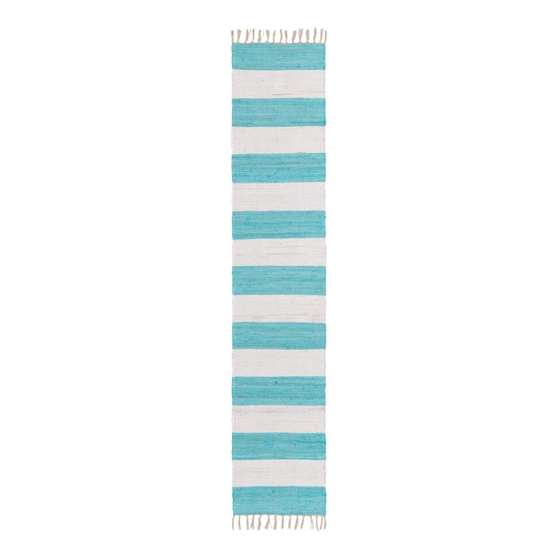 Abitha Cotton Striped Indoor Rug, Runner 2'2" x 10'