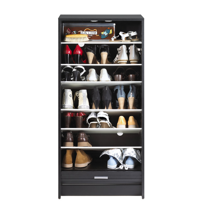 Shoot 21 Pair Shoe Storage Cabinet, Black