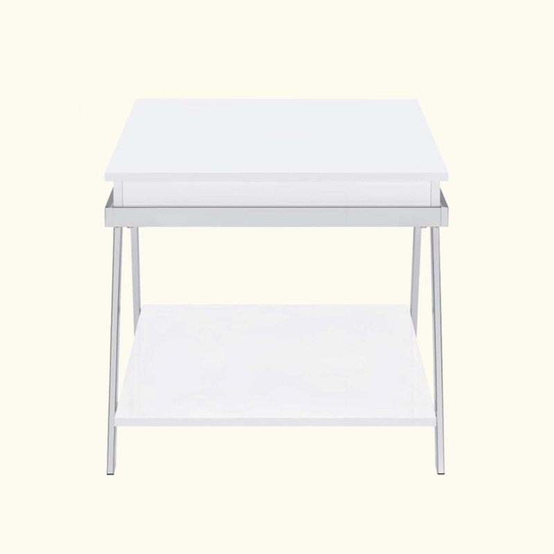 Table de bout rectangulaire avec tablette inférieure