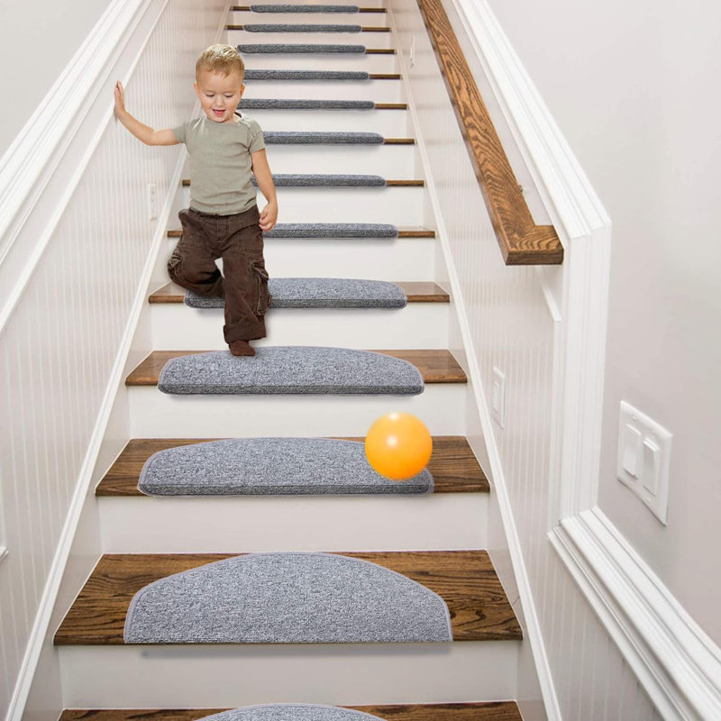 Tapis d'escalier Bullnose, Gris
