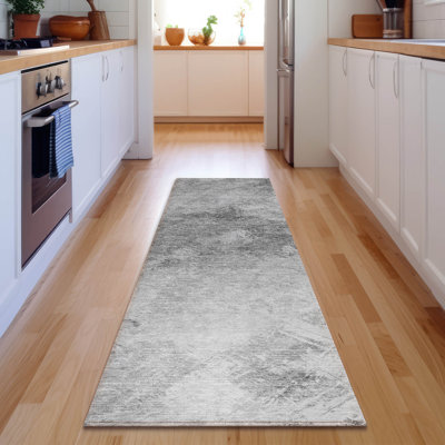 Premium Machine Washable Cerrito AMF590 Silver Rug
