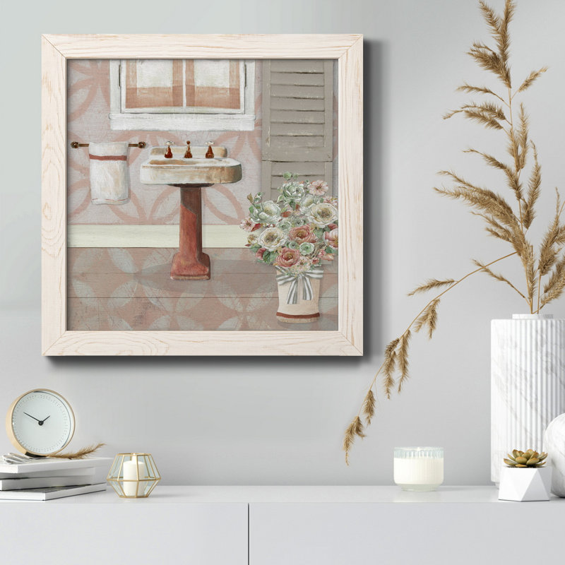 «Bless This Home Greenery», reproduction carrée sur toile, H 20 po x l 20 po x P 1,5 po, Cadre blanc