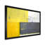 «Gray Meets Yellow Abstract Art», reproduction d'art sur toile encadrée-1815851843-1815851841
