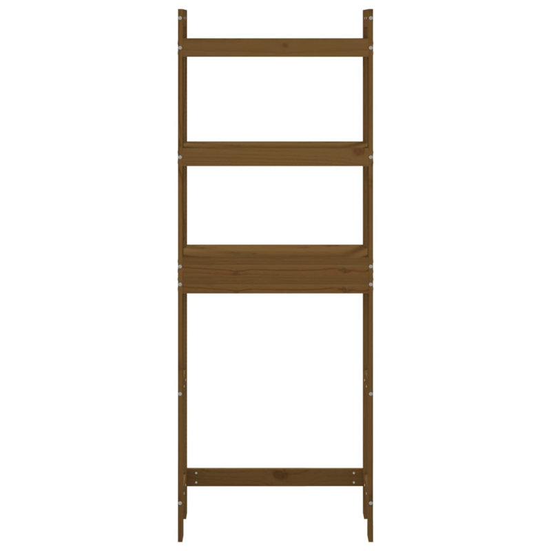 Alarice Solid Wood Bathroom Shelves, Walnut