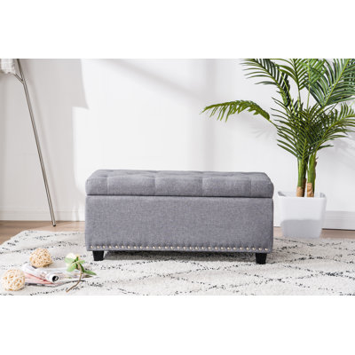 Banc de rangement à couvercle rabattable Ruthie