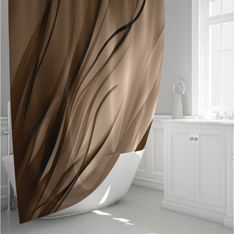 Rideau de douche abstrait Cymon, H 72 po x l 70 po