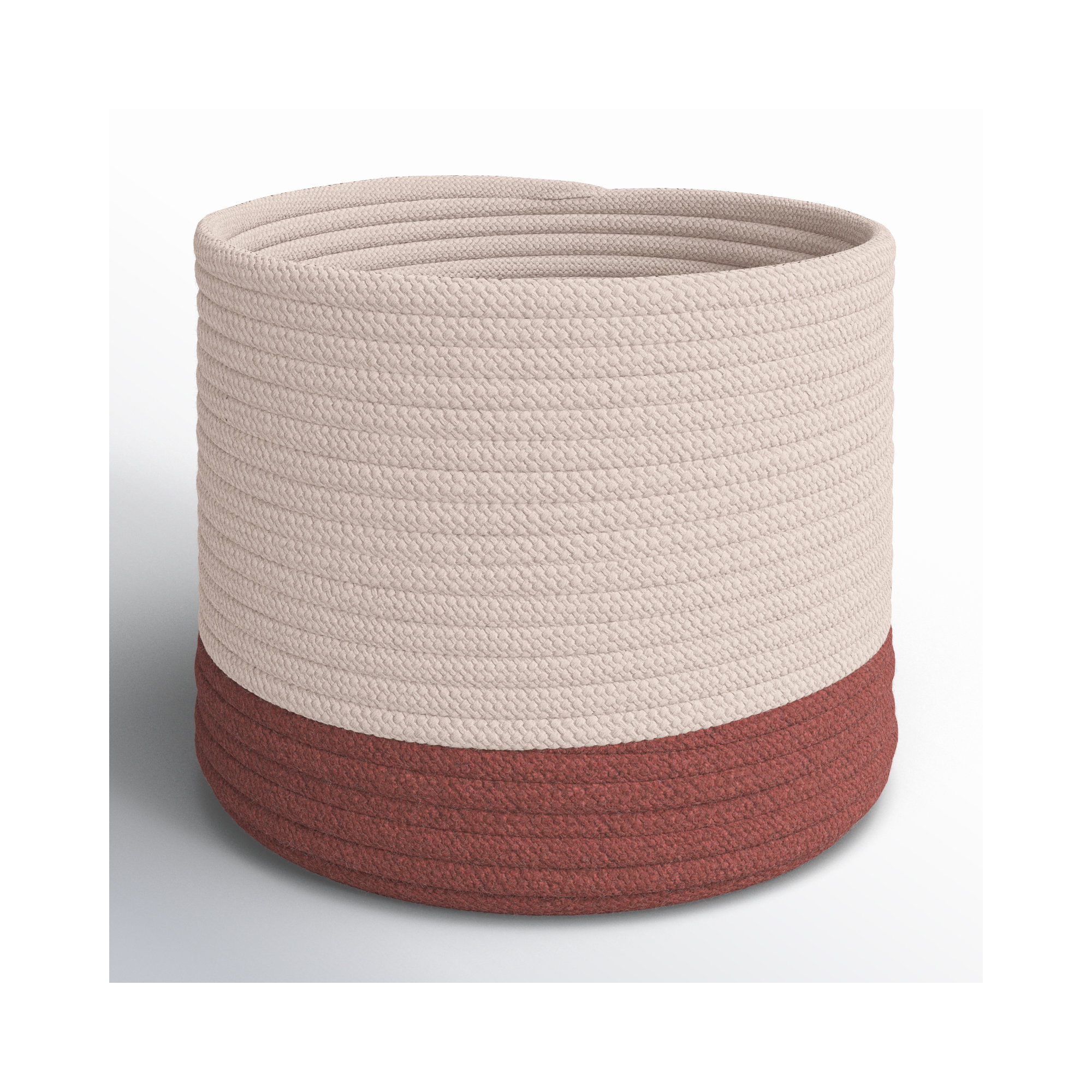 Fabric Decorative Basket 1, 20" H x 20" W x 16" D , Red