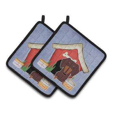 Caroline's Treasures Dog House Polyester Potholder