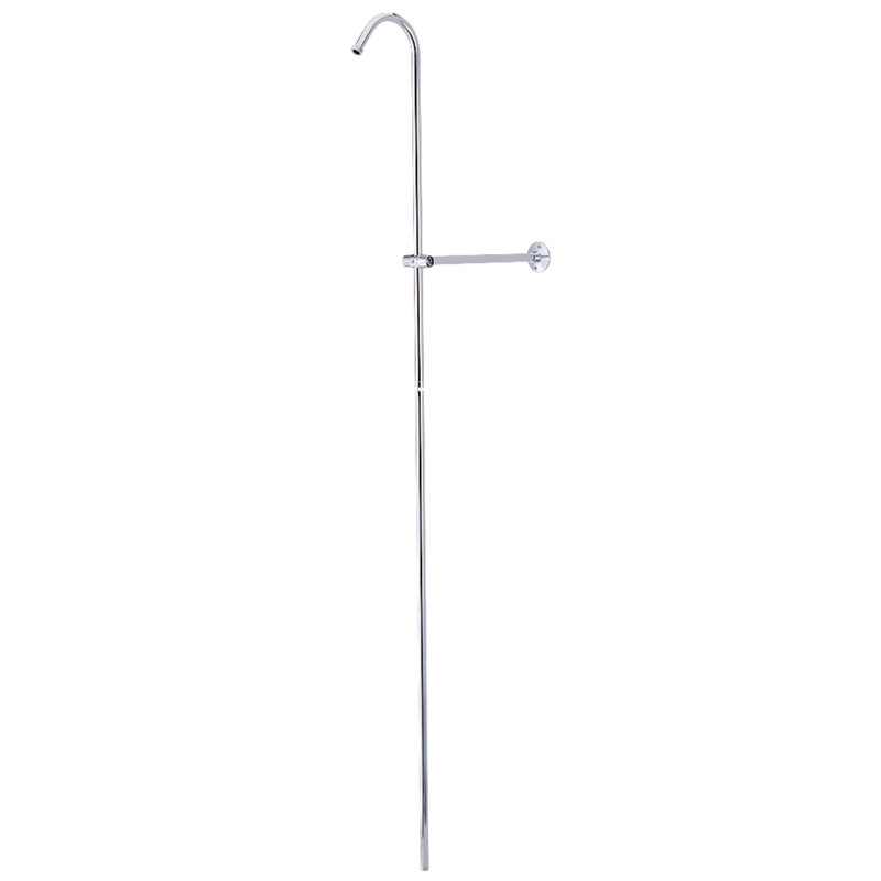 Colonne montante et support mural ancien, Chrome poli